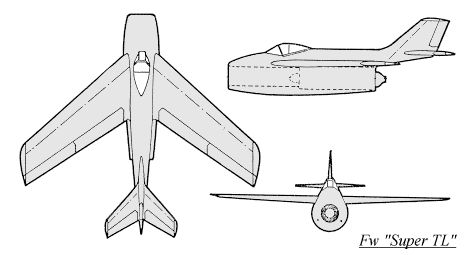 Focke-Wulf Fw Super TL  3 view