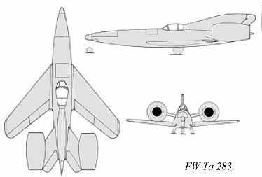 FW Ta 283  3 view