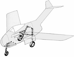 Ta 183 landing gear arrangement drawing