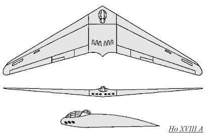 Ho XVIII A  3 view