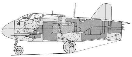 Ju EF 128 Cutaway drawing