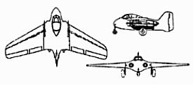 Lippisch P.11 first version  3 view