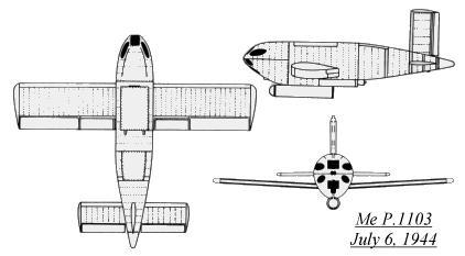 Me P.1103 First Design  3 view